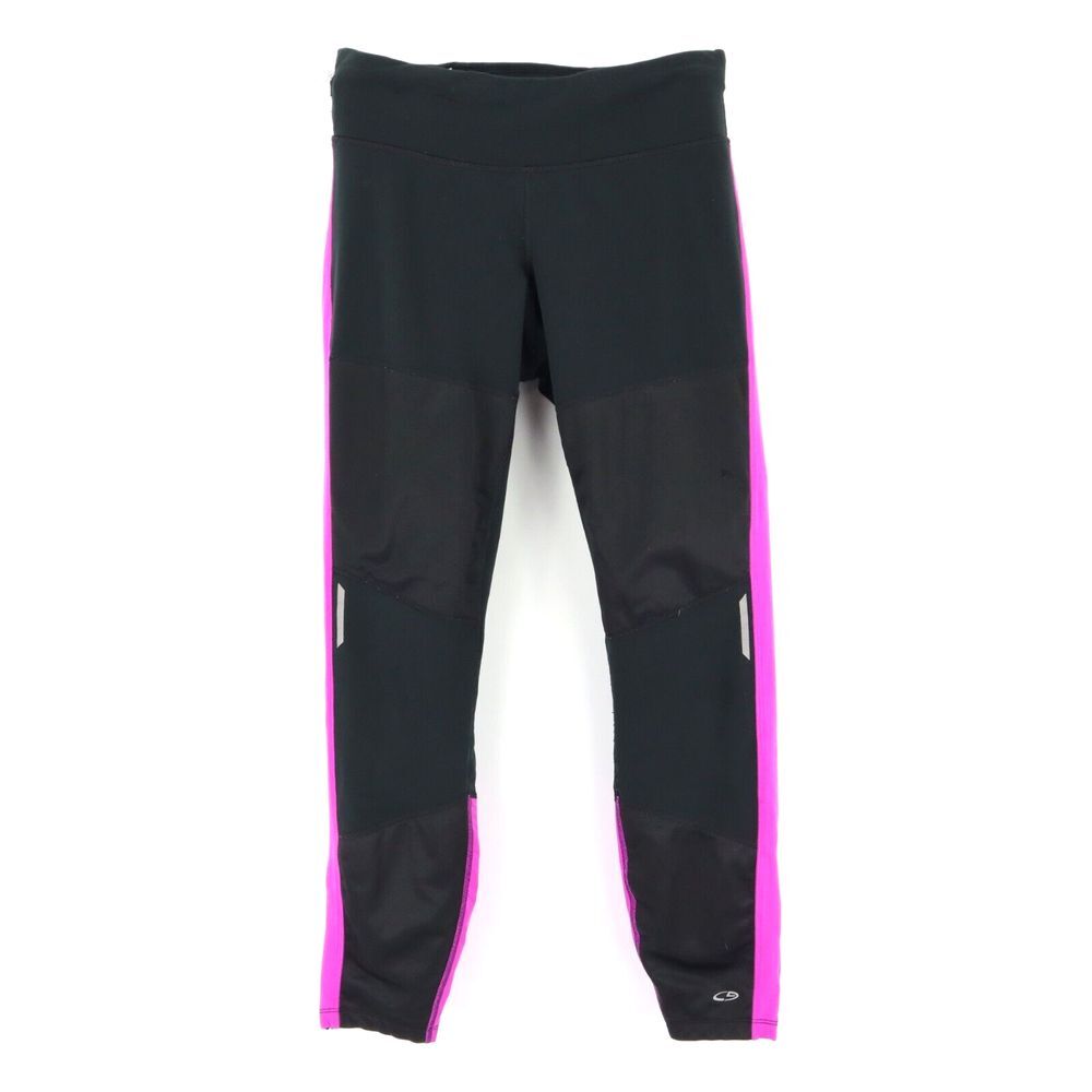 Champion C9 Leggings Womens Size M Black Polyester Blend Zipper Accents‎